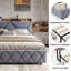 Fabric Bed Frame With Headboard Storage, USB Ports, Extended Side Shelves & 4 Drawers – Metal Frame-271802281