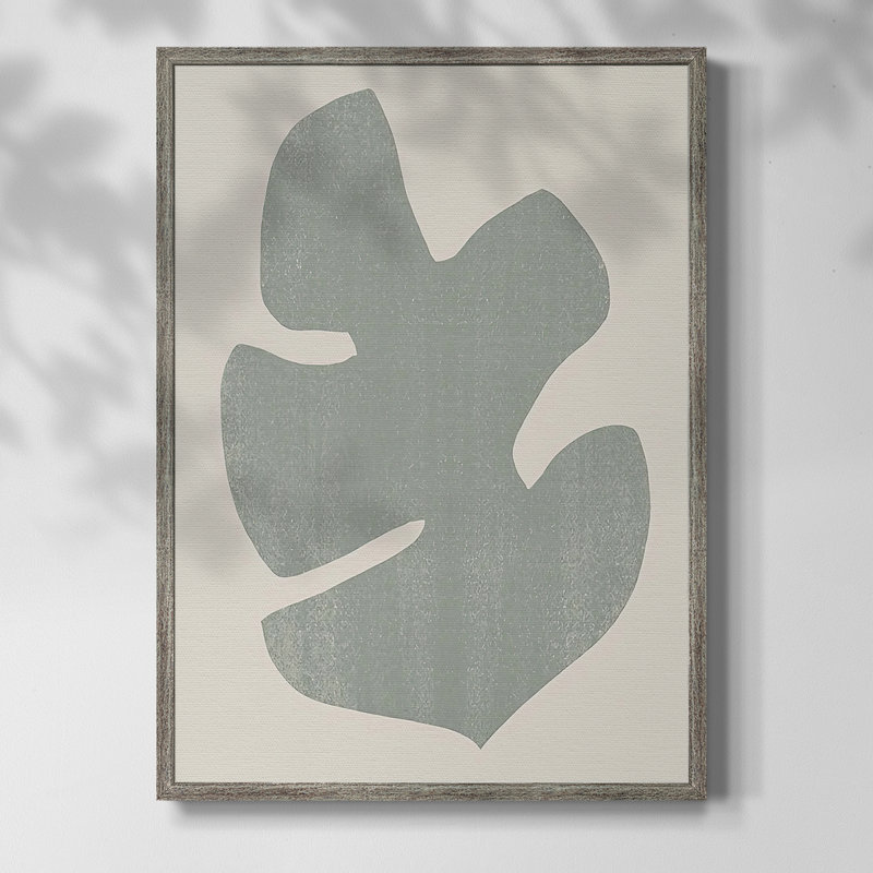 Palm Morph I Framed Print - Solid Wood, 11" H x 9" W