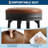 360° Swivel Bar Stool, PU Leather Upholstered Bar Stool with Metal Footrests, Mid Century Modern Barstool-583405876-583405877