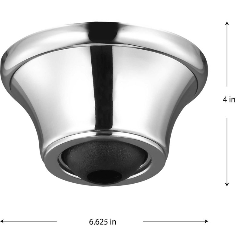 Polished Chrome Ceiling Fan Canopy for Sloped Ceilings