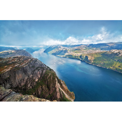 Lysefjord View From Preikestolen - Wrapped Canvas Print