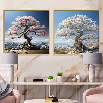 Bonsai Maple Tree - Tree Maple Square Collage Set Of 2