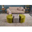 Leila 83cm Wide No Pattern Pouffe Ottoman-1145648827