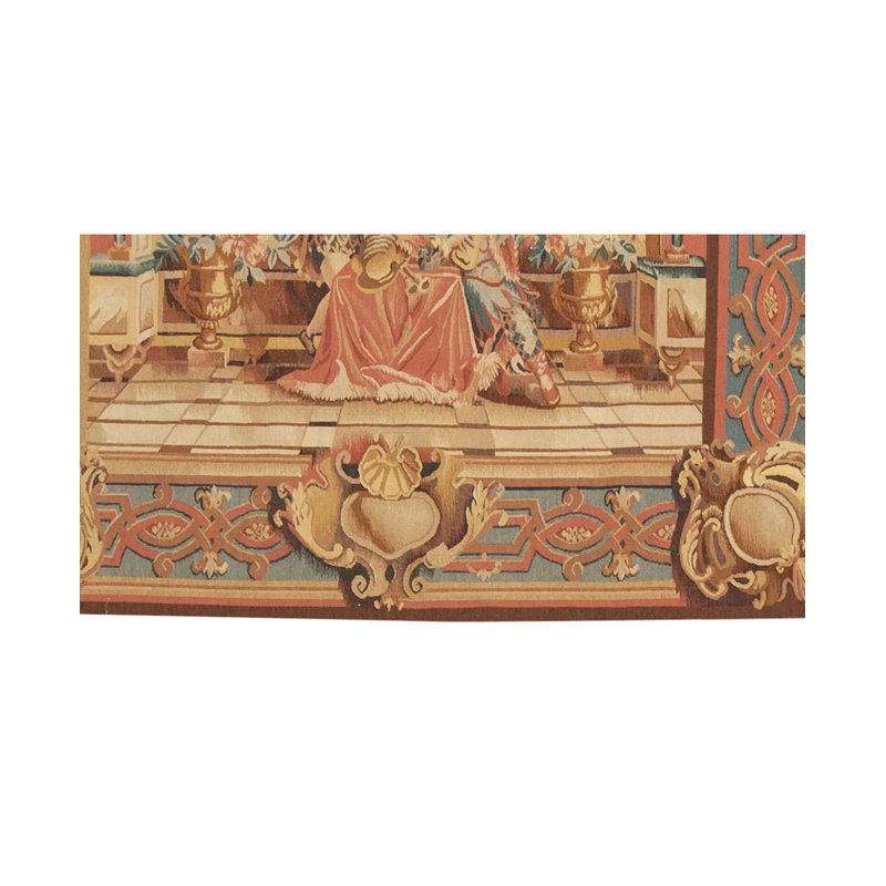 Hand-Knotted High-Quality Pink, Beige, and Blue Area Rug
