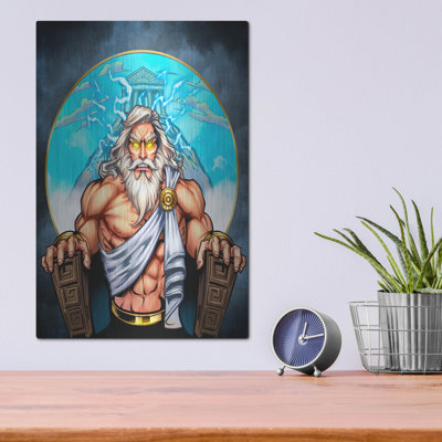 Zeus On Throne' by Flyland Designs, Metal Wall Art