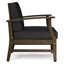 Fauteuil club moderne gris foncé - fabriqué en bois robuste pour la détente en plein air-650503706-650503711
