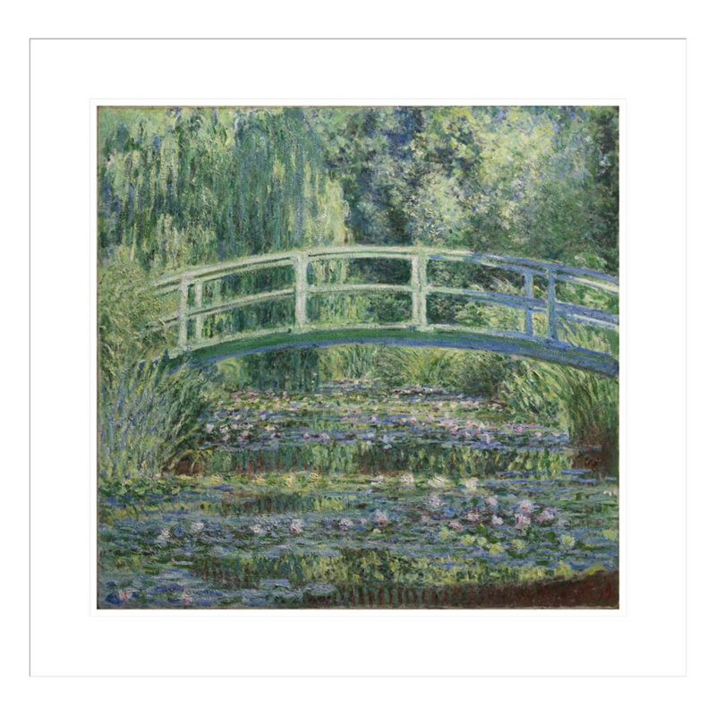 Nymphéas et pont japonais par Claude Monet, impression giclée encadrée, H 23,5 po x l 24,14 po