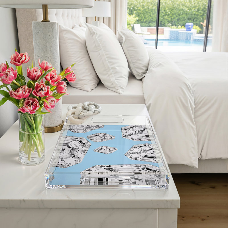 Decorative Tray, 22.5"W x 14.5"D x 2"H, Wedge