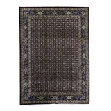 Manchuria Hand-Knotted Wool Oriental Area Rug In Black/Olive