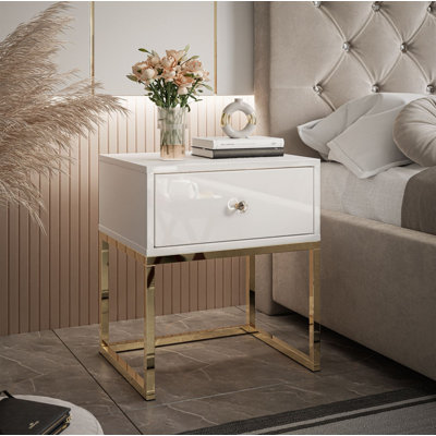 45cm W Manufactured Wood Bedside Table