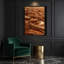 Paysage abstrait, art mural sur toile brune 5-1358688426