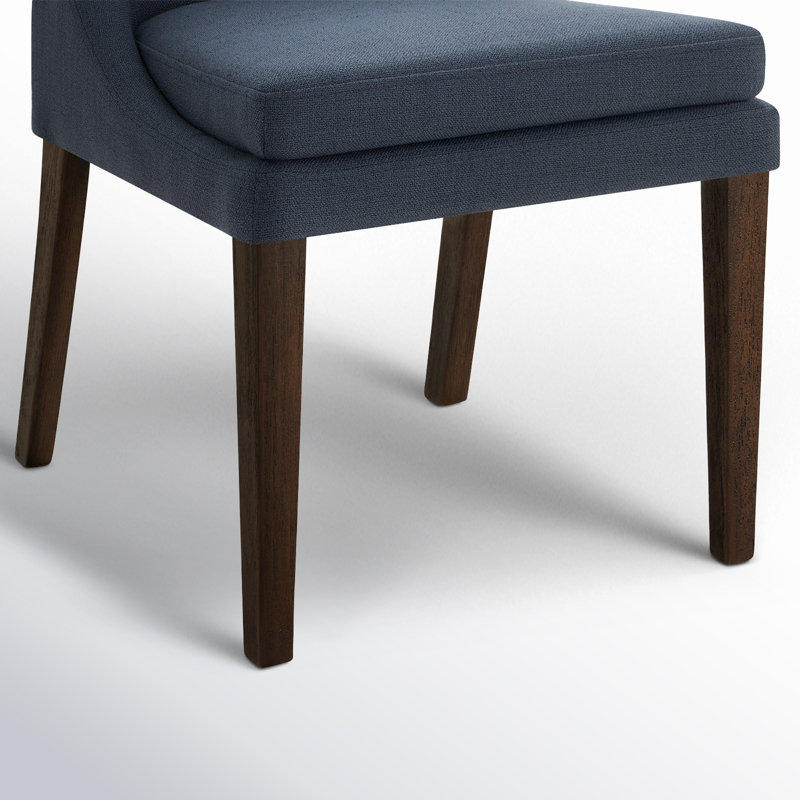 Chaise d'appoint rembourrée Niara, Lin indigo Effie