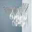 Wall Mounted Wine Glass Rack in Chrome
