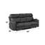 Canapé inclinable manuel en microfibre gris foncé avec porte-gobelet