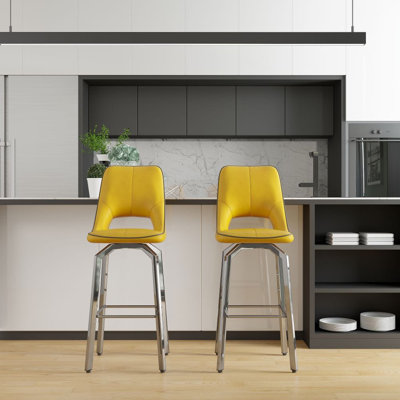 Bacarri Swivel Yes Bar Stool with Steel Frame