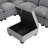 120*93" Modern U Shape Modular Sofa With Storage Ottoman