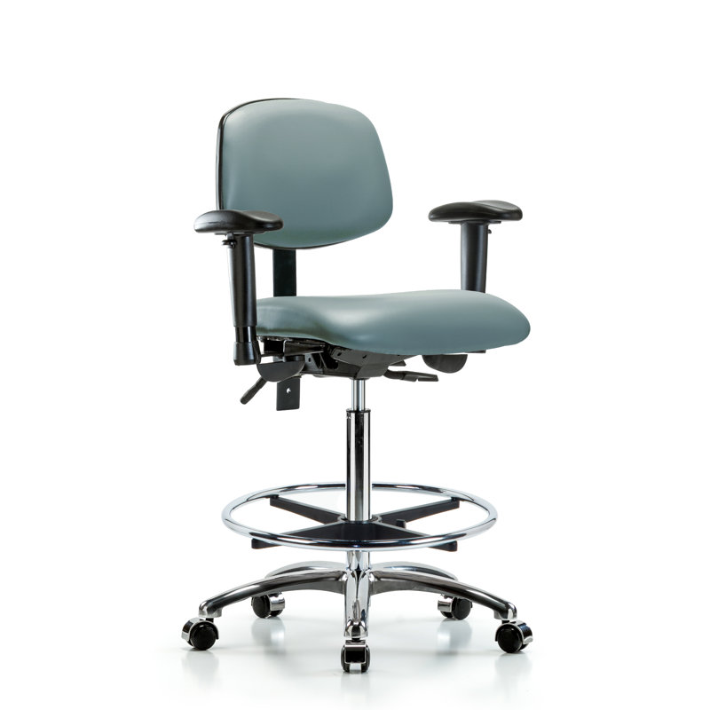 Chaise de travail ergonomique Latanisha, Roulettes, Tempête, Oui