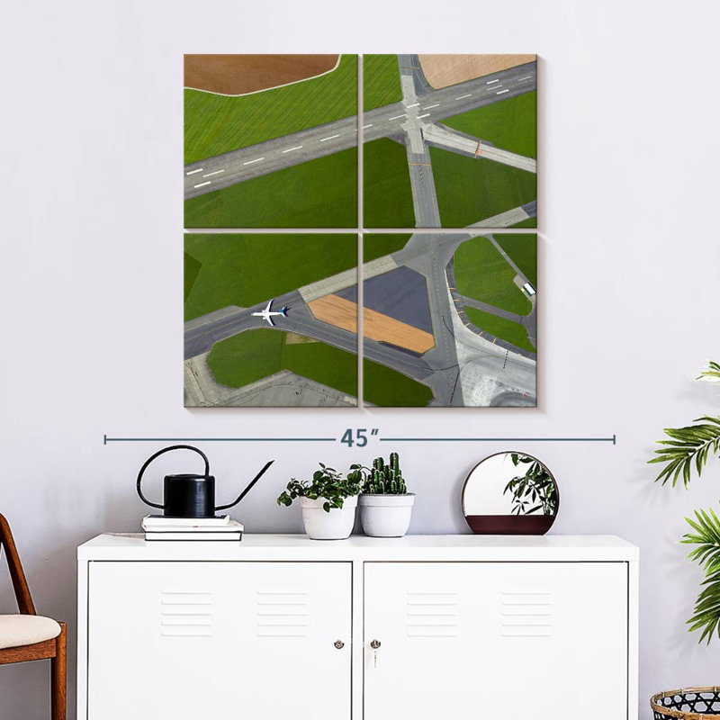Mehar Airport Runways, 32" H x 32" W