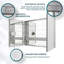 Royale 48" W x 30" H x 5" D, Medicine Cabinet Defogger, 3X Vertically Adjustable Magnifying Mirror, Electrical Outlets.