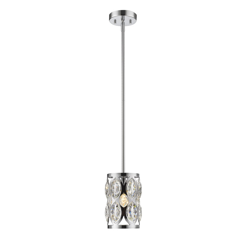 Delphina 1 - Light Single Pendant, Chrome