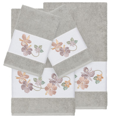 Caroline Embellished 4 Piece Towel Set