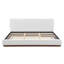 Très grand lit tapissier robuste en tissu blanc-1637312812