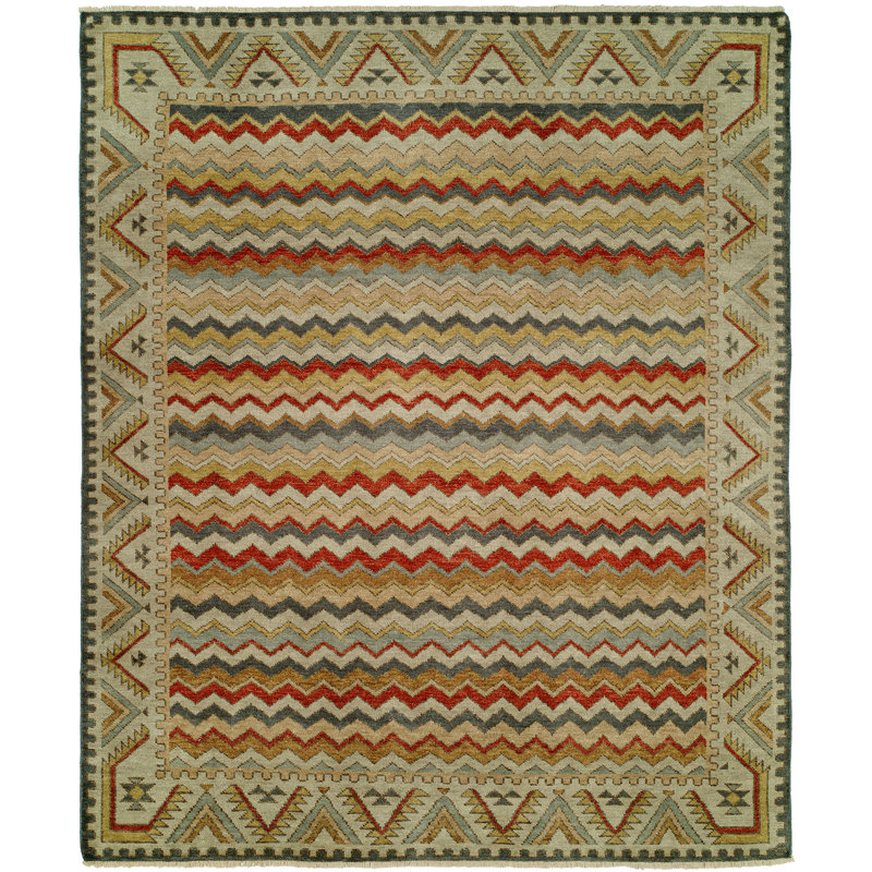 Tapis ivoire en laine noué à la main Dona, Rectangle 2 pi x 3 pi