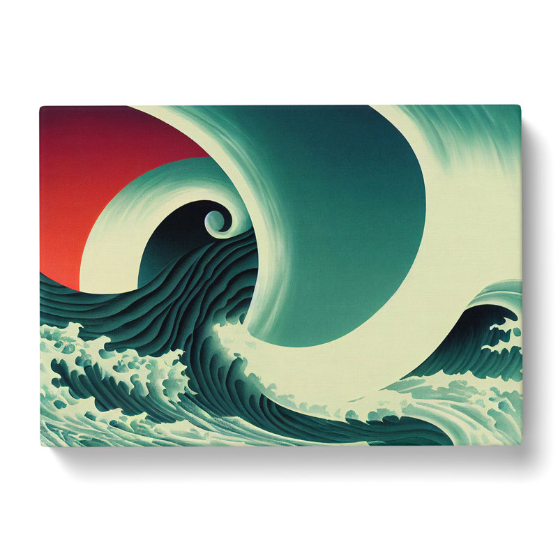 Surreal Japanese Wave Vol.1 Abstract - Wrapped Canvas, 35cm H x 50cm W x 3cm D