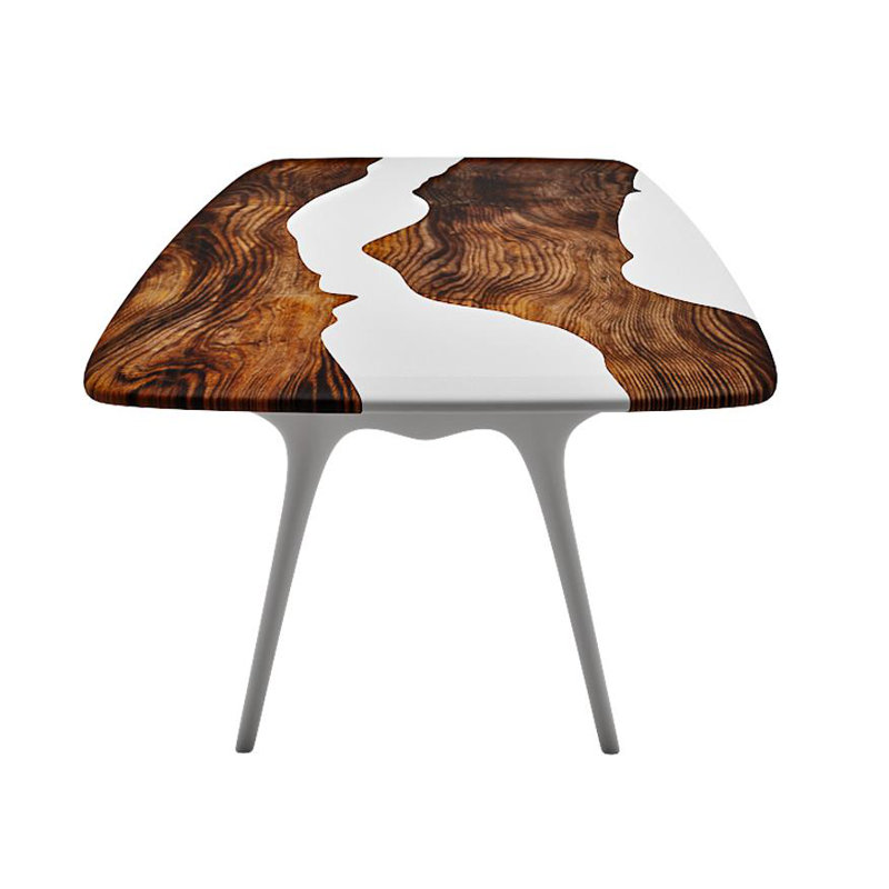 Table de salle à manger en bois massif Elysion, L 42 po x L 72 po