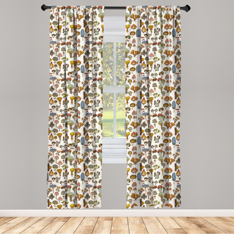Colorful Semi-Sheer Rod Pocket Curtain Panels, 28" x 84"