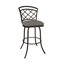 Tabouret pivotant Di Milan en tissu performance texturé avec finition thermolaquée à la main-244384910-244384911-244384883