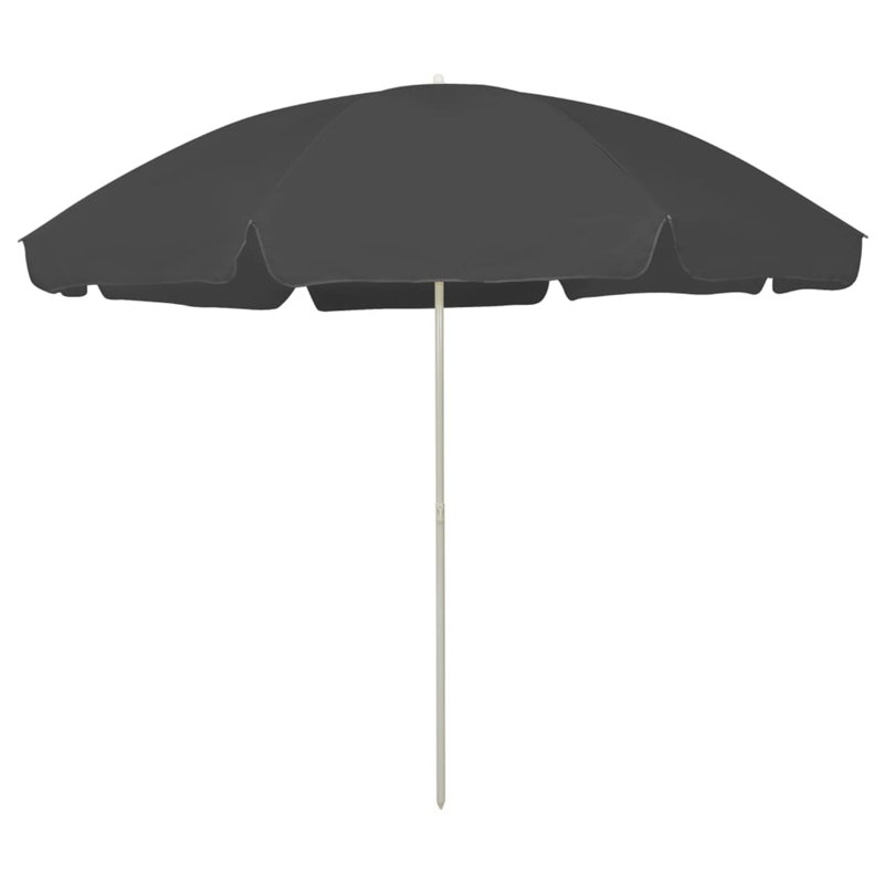 Parasol de plage Jattin, Gris foncé,  L 104,3 po x H 106,3 po