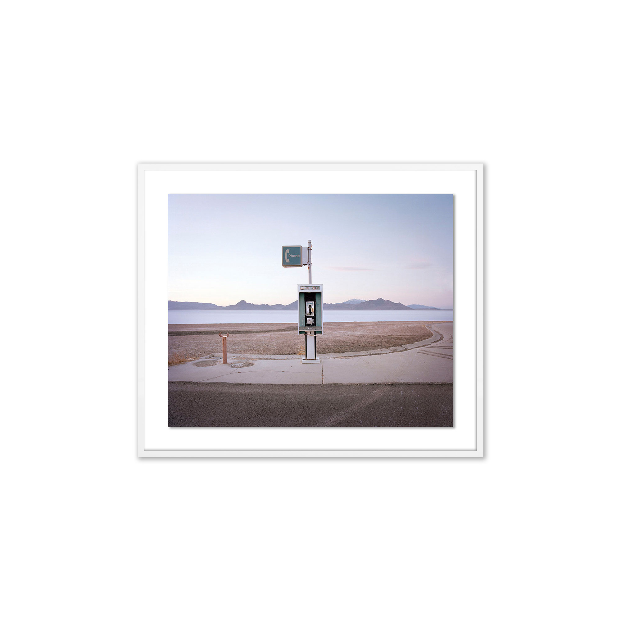 Bonneville Pay Phone by Ryann Ford, 34" H x 40" W x 2.5" D, White