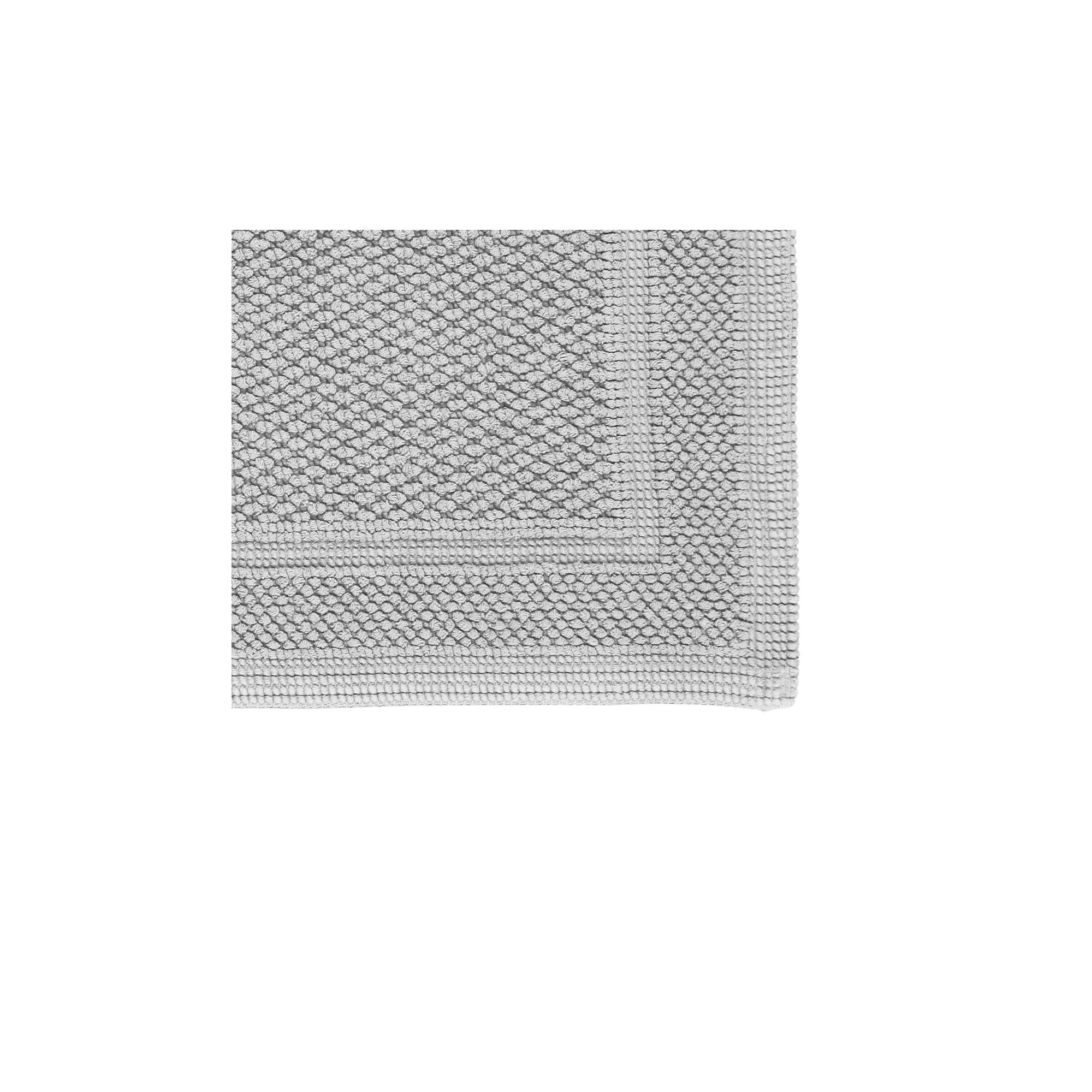 Tanglewood Cotton Non-Slip Bath Rug, Aluminum