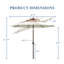 Parasol de patio à 3 niveaux 10 pi-833850527