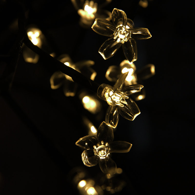 8' LED Lighted Blossom Flower Tree Lights, Warm White