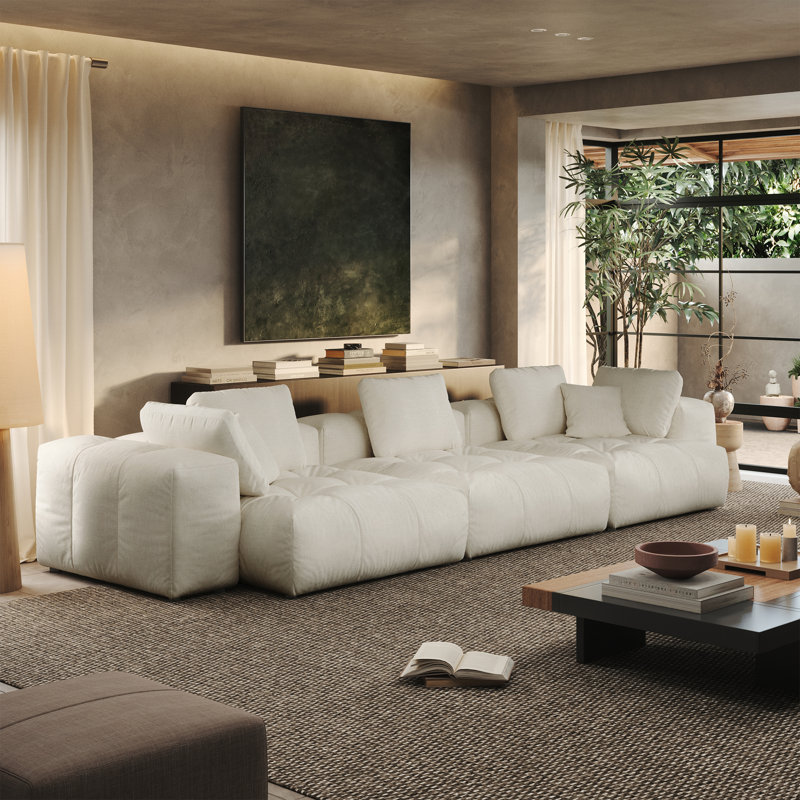  Canapé modulaire pour salon Manistique, 3, Beige