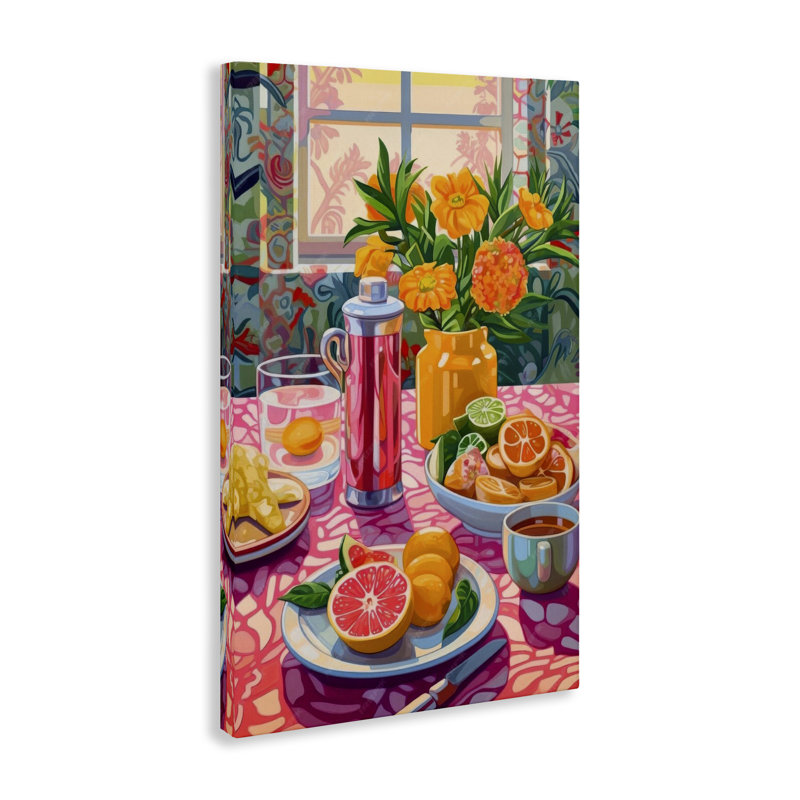 "Summer Table Spread", art mural par LSR Design Studio, H 30 po x l 20 po