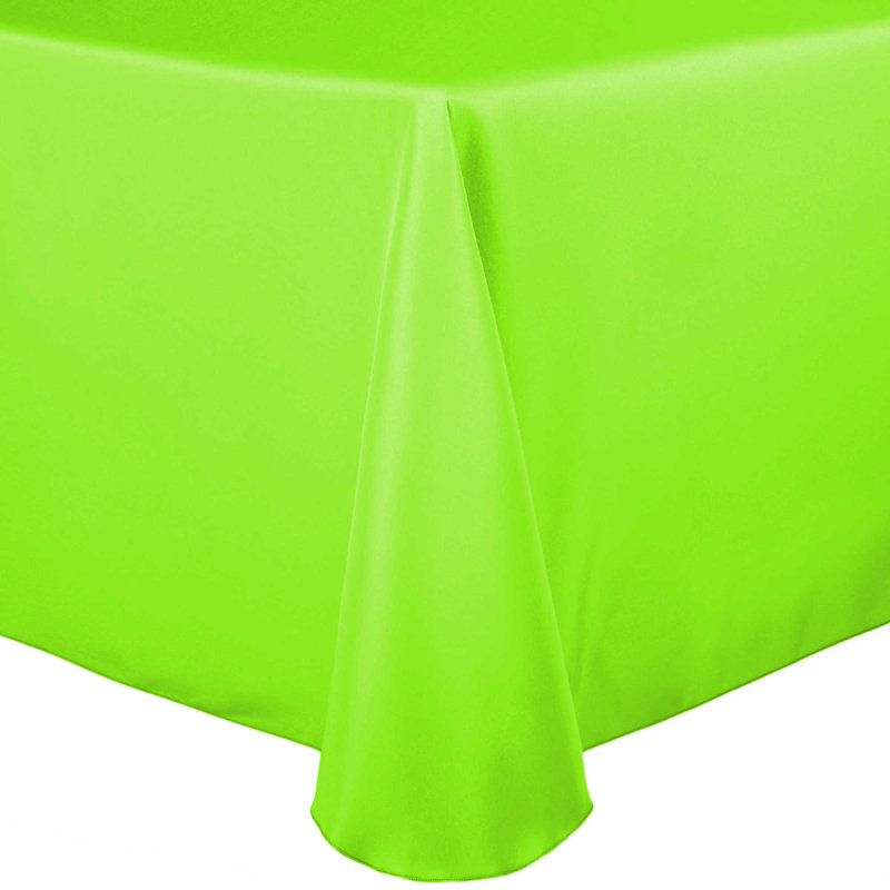 Solid Color Round Tablecloth, 1, 120" x 72", Neon Green