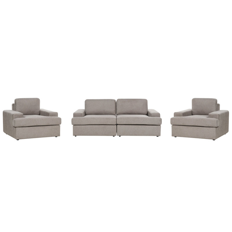 Quantravious 3 - Piece Living Room Set, Taupe