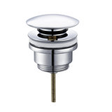 Universal Click-Clack Sink Drain - Drop-In - 2" Brass/Polished Nickel