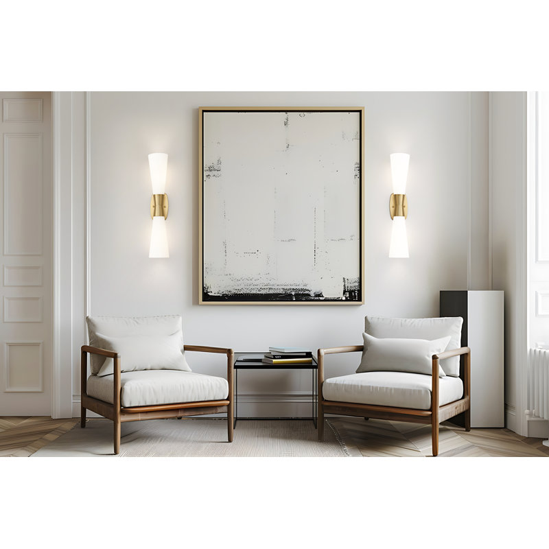 Emrys 24 inch Modern Gold 2 Light Wall Sconce, Modern Gold