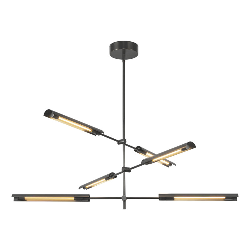 Astrid 6 - Light LED Chandelier, Urban Bronze