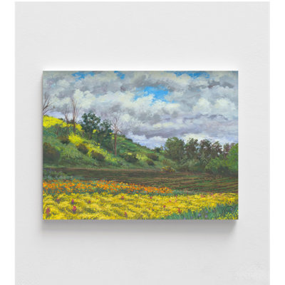 «Orange County Irvine Ranch Seed Farm» par William Thompson, décor de paysage champêtre, art mural de ferme rustique, ciel nuageux, reproduction d'art