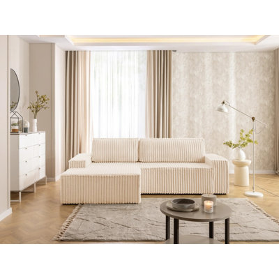 Rivio 4 Seater Boucle Corner Sofa with Storage