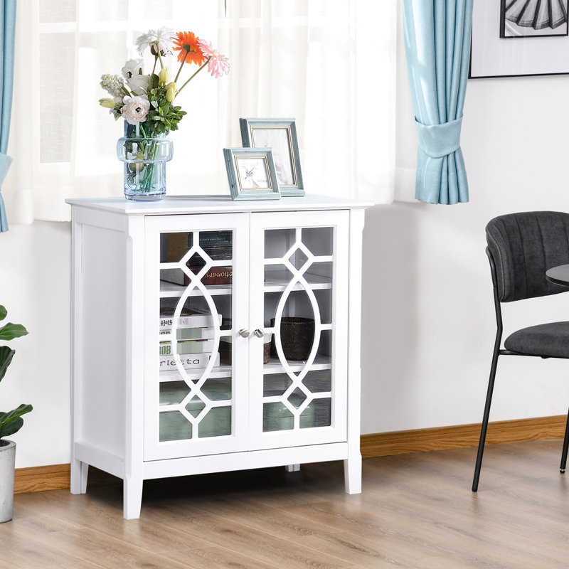 Buffet Buffet, blanc avec tablettes réglables et buffet de cuisine facile à nettoyer, porte d'armoire