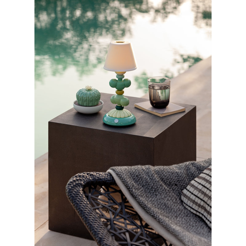 Cactus Firefly 12" Table Lamp, Yellow/Blue