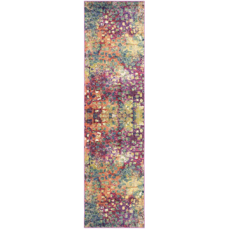 Abstract Area Rug, Runner 66 x 244 cm
