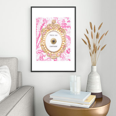 Lisa Golightly Press For Champagne Metal Framed Art Print