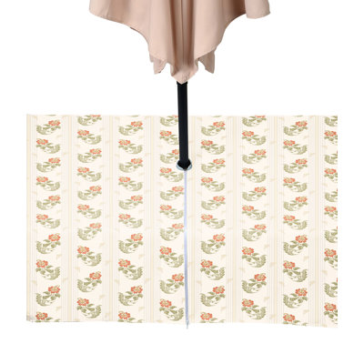 Stenciled Floral Water Repellent Tablecloth